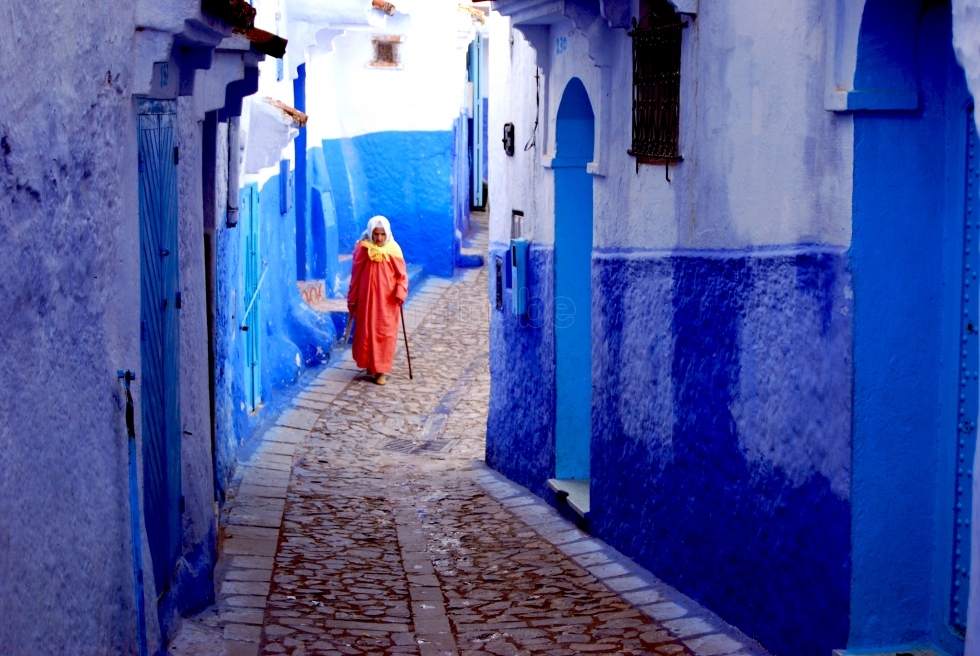 The blue town Chefchaouen, Morocco