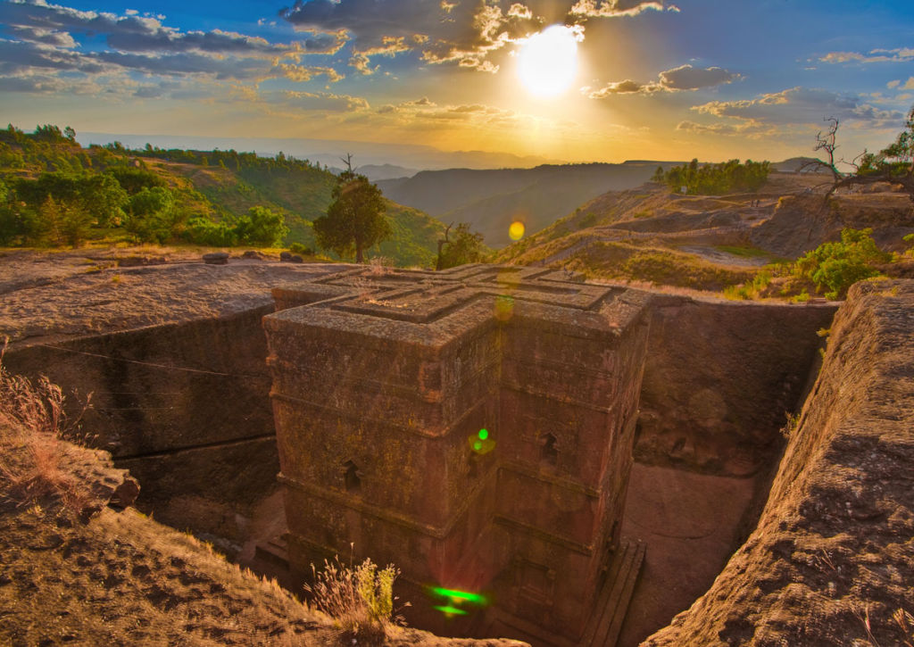 Rock-Hewn Church in Lalibela in Ethiopia
