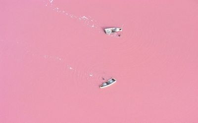 Pink lake retba senegal