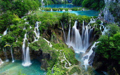 The landscape in Plitvice Lakes National Park is amazing