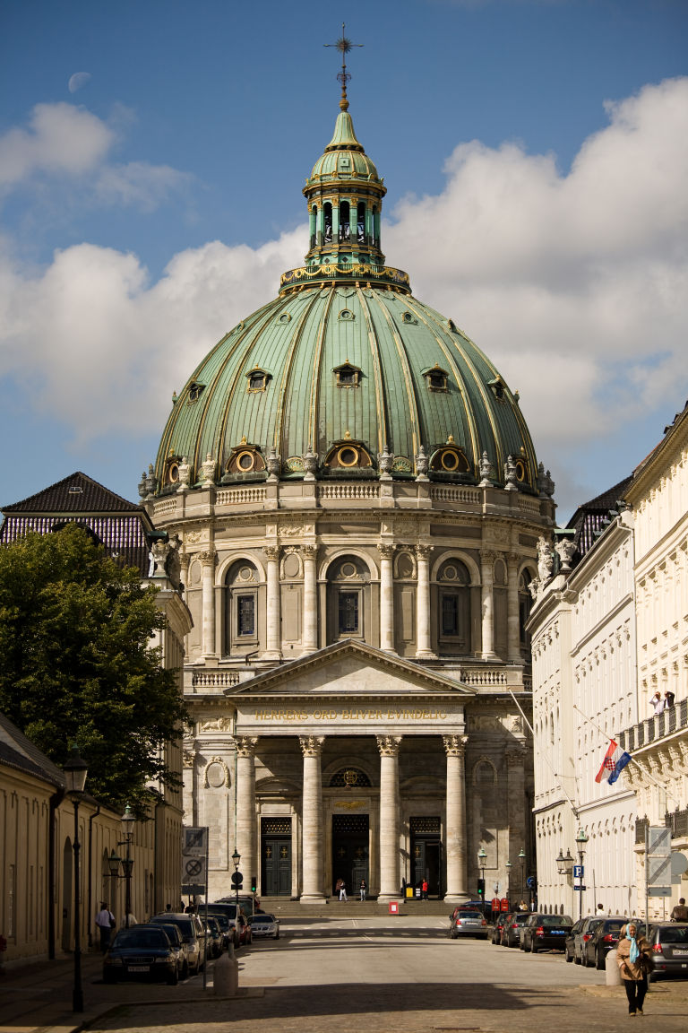 Frederik's Church in Copenhagen is also called the Marble Church and has the biggest dome in Scandinavia