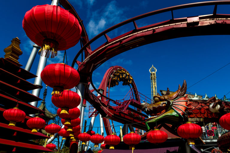 Tivoli in Copenhagen is a must-see in Denmark