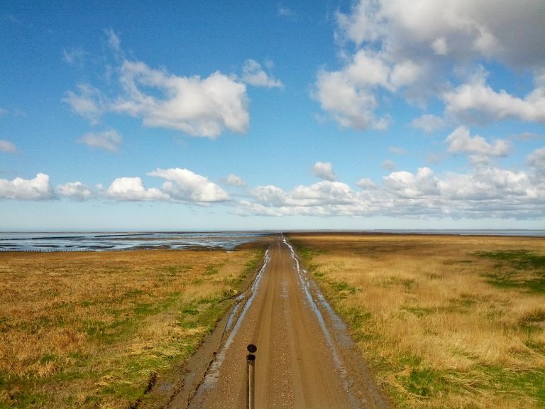 Wadden Sea in the southwestern part of Denmark is an UNESCO heritage site