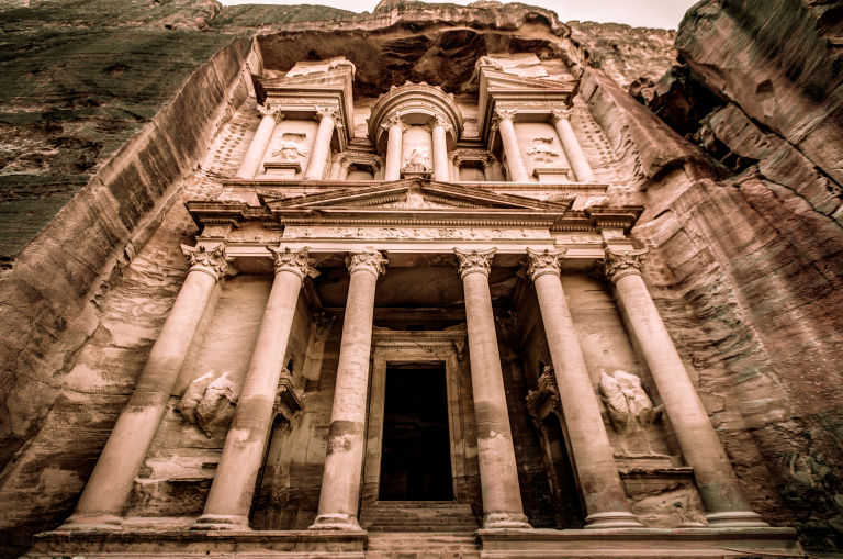 The Treasury at Petra in Jordan