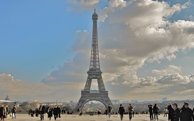 Eiffel Tower, Paris: from the Trocadero (HDR).